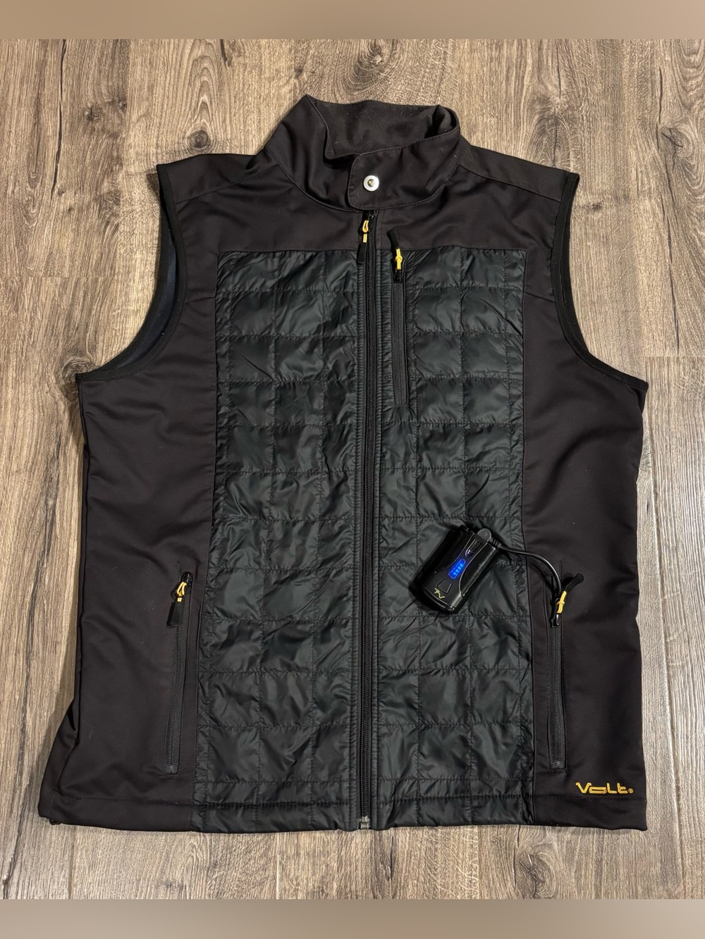 Volt Heated Insulated Vest Quilted Front Panel w/ Rechargeable Battery Sz Large